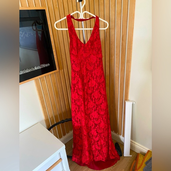 Red Halter Gown - Picture 2 of 5